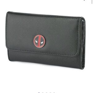 NEW Buckle-Down Marvel Comics Deadpool Vegan Leather Rectangle Wallet Disney